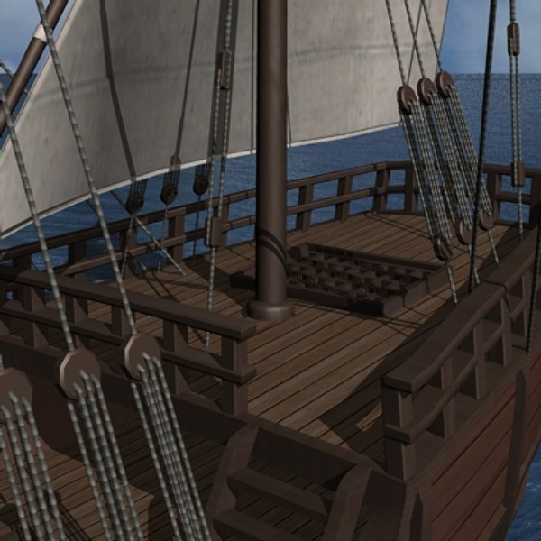 obj caravel pinta santa clara - Caravel Pinta by mostlysquare