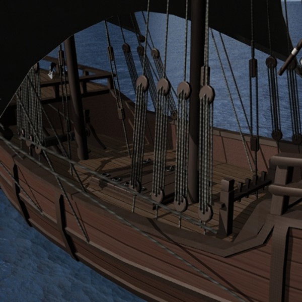 obj caravel pinta santa clara - Caravel Pinta by mostlysquare