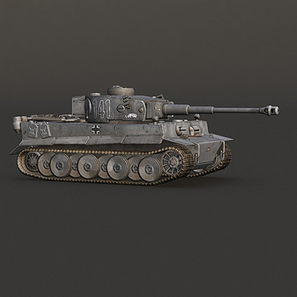 next-gen german tank modeled 3d model - WWII Tiger tank grey color - next-gen model... by Sunnncho
