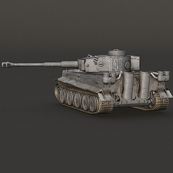 next-gen german tank modeled 3d model - WWII Tiger tank grey color - next-gen model... by Sunnncho
