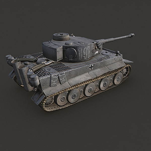 next-gen german tank modeled 3d model - WWII Tiger tank grey color - next-gen model... by Sunnncho