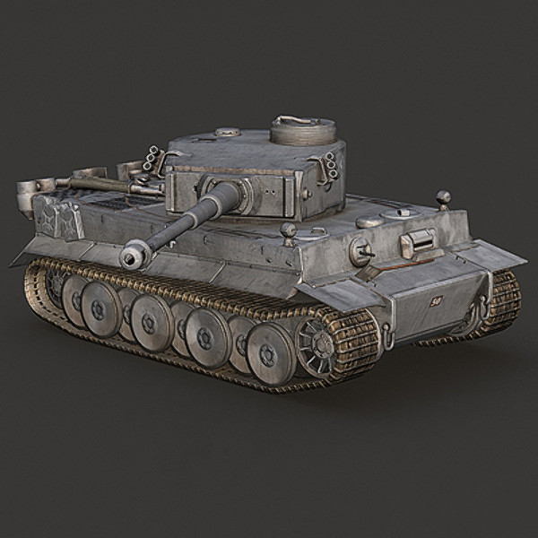 next-gen german tank modeled 3d model - WWII Tiger tank grey color - next-gen model... by Sunnncho