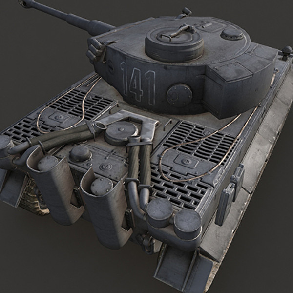 next-gen german tank modeled 3d model - WWII Tiger tank grey color - next-gen model... by Sunnncho