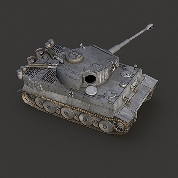 next-gen german tank modeled 3d model - WWII Tiger tank grey color - next-gen model... by Sunnncho