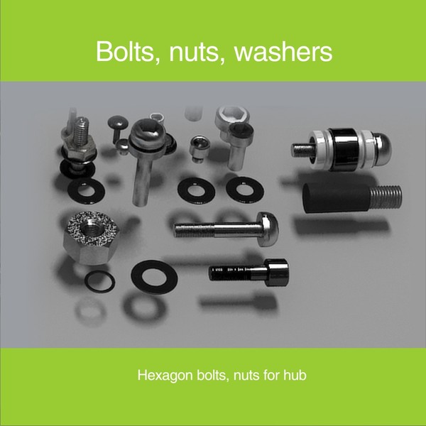 max parts modeling: set-1 nuts bolts - Parts for modeling: set-1 by Zigzain