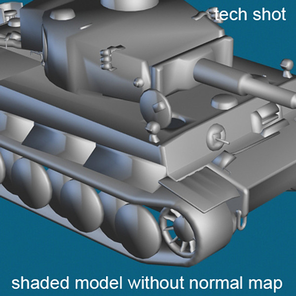 next-gen german tank modeled 3d model - WWII Tiger tank grey color - next-gen model... by Sunnncho