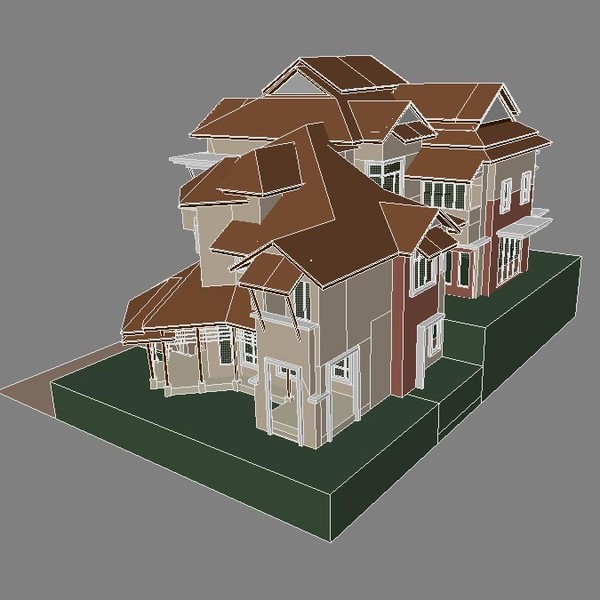3d modern bungalow model - bungalow-4.zip by thinice