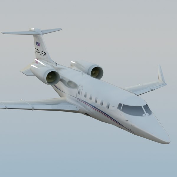 learjet60 jet learjet 60 3d model - LearJet 60 White by ES3DStudios