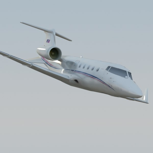 learjet60 jet learjet 60 3d model - LearJet 60 White by ES3DStudios