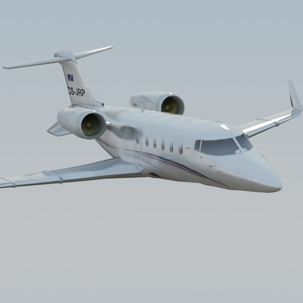 learjet60 jet learjet 60 3d model - LearJet 60 White by ES3DStudios