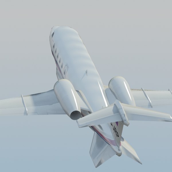 learjet60 jet learjet 60 3d model - LearJet 60 White by ES3DStudios