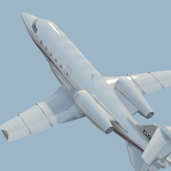 learjet60 jet learjet 60 3d model - LearJet 60 White by ES3DStudios