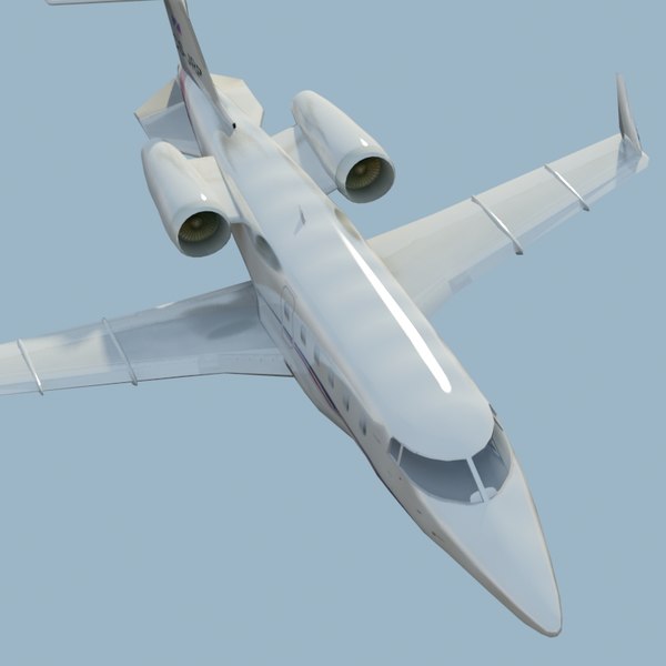 learjet60 jet learjet 60 3d model - LearJet 60 White by ES3DStudios