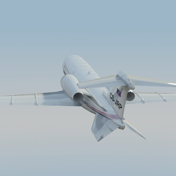 learjet60 jet learjet 60 3d model - LearJet 60 White by ES3DStudios