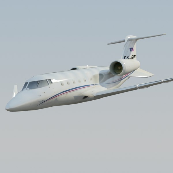 learjet60 jet learjet 60 3d model - LearJet 60 White by ES3DStudios