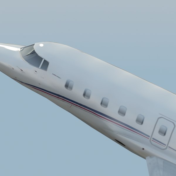 learjet60 jet learjet 60 3d model - LearJet 60 White by ES3DStudios