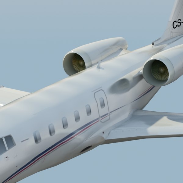 learjet60 jet learjet 60 3d model - LearJet 60 White by ES3DStudios