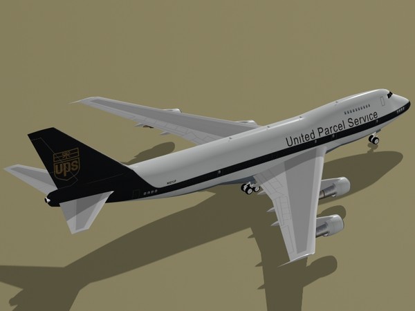 b 747-200 f ups 3d model - Boeing 747-200 F UPS by PedroFaut
