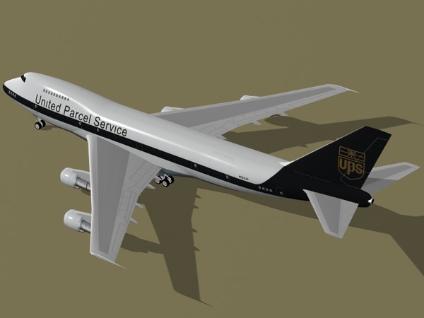 b 747-200 f ups 3d model - Boeing 747-200 F UPS by PedroFaut