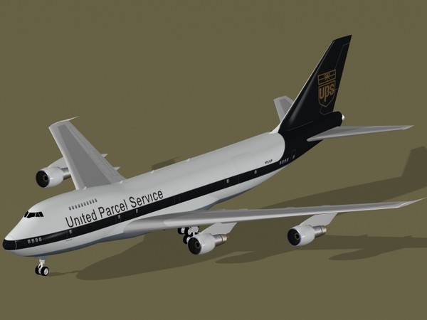 b 747-200 f ups 3d model - Boeing 747-200 F UPS by PedroFaut