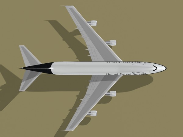 b 747-200 f ups 3d model - Boeing 747-200 F UPS by PedroFaut