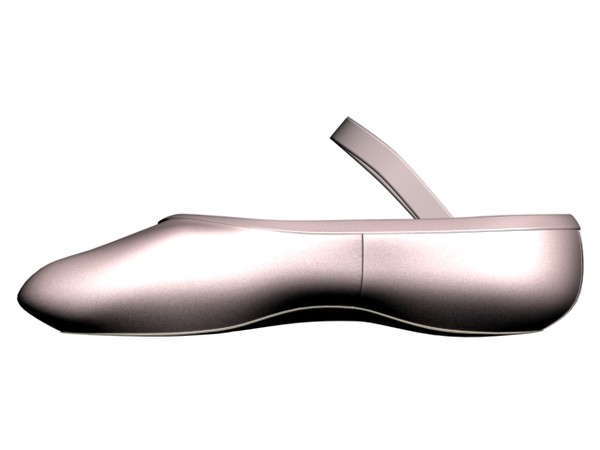 3d ballet shoe model - Ballet Slippers by Mickey Models