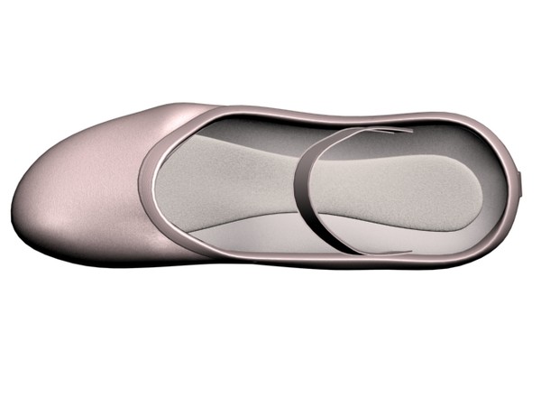 3d ballet shoe model - Ballet Slippers by Mickey Models