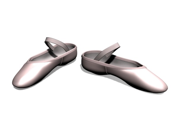 3d ballet shoe model - Ballet Slippers by Mickey Models