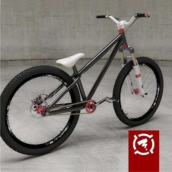3d zigzag street-dirt bicycle hi-poly - Zigzag street-dirt bicycle hi-poly model by Zigzain
