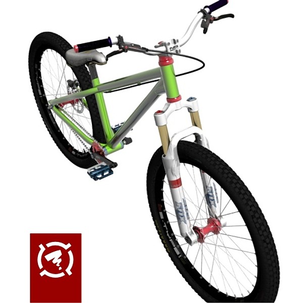 3d zigzag street-dirt bicycle hi-poly - Zigzag street-dirt bicycle hi-poly model by Zigzain