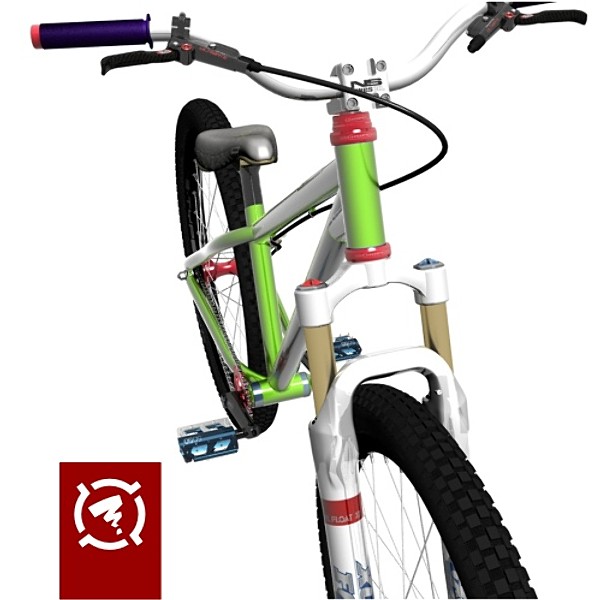 3d zigzag street-dirt bicycle hi-poly - Zigzag street-dirt bicycle hi-poly model by Zigzain