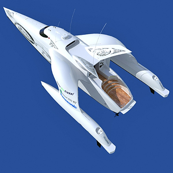3ds max earthrace boat submarine - Earthrace Boat by Gandoza