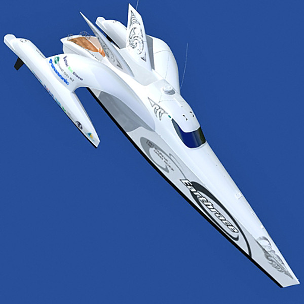 3ds max earthrace boat submarine - Earthrace Boat by Gandoza