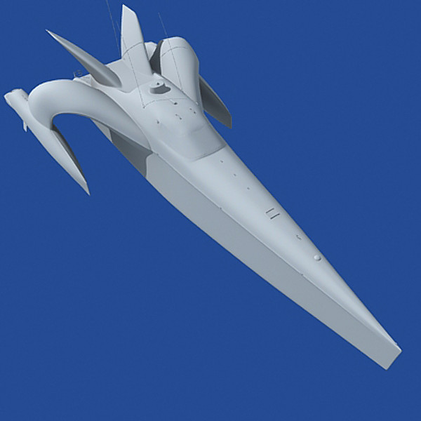 3ds max earthrace boat submarine - Earthrace Boat by Gandoza