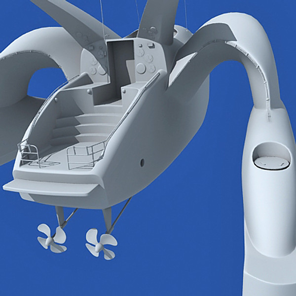 3ds max earthrace boat submarine - Earthrace Boat by Gandoza