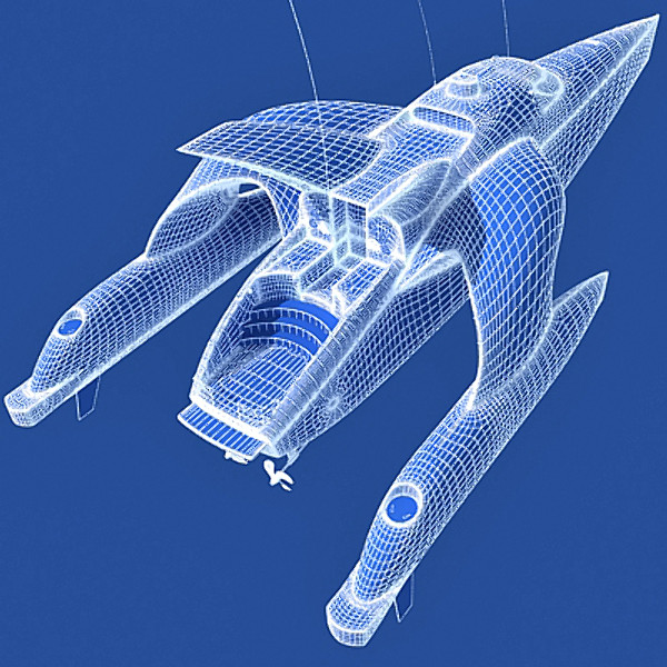 3ds max earthrace boat submarine - Earthrace Boat by Gandoza