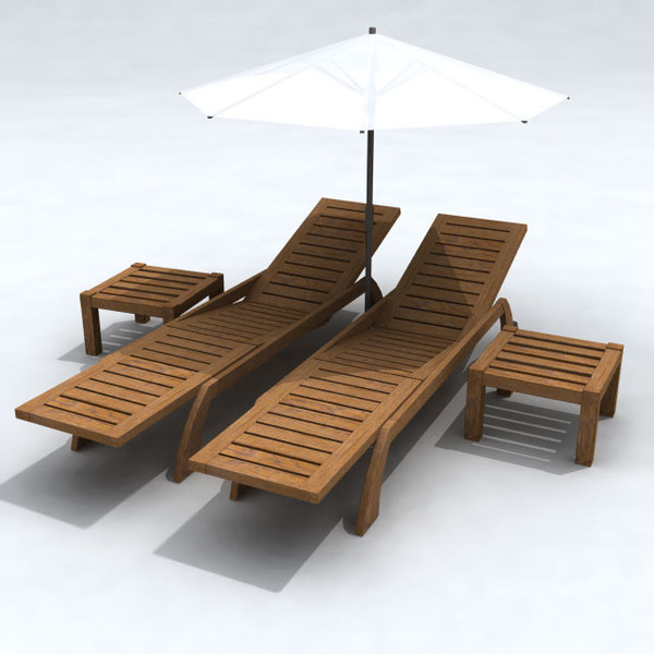 3ds max poolside deck chairs - Deck Chairs by warlockgraphics