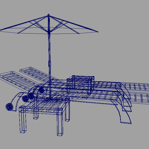 3ds max poolside deck chairs - Deck Chairs by warlockgraphics