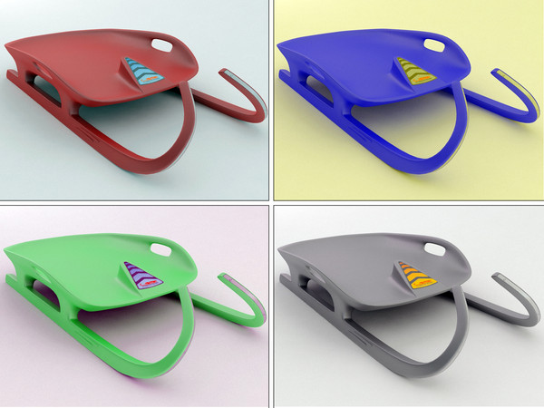 3d model luge sled - Luge Sled... by Tornado Studio