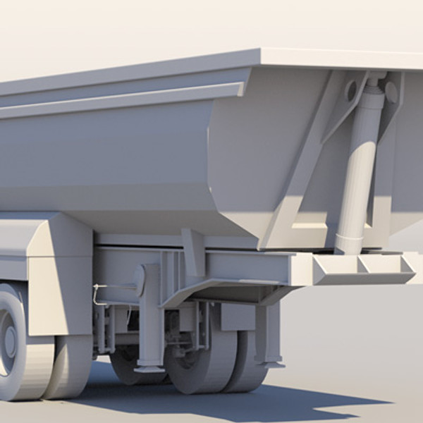 maya renault magnum truck semitrailer - Collection Semitrailers with Renault Magnum by ArqArt3D