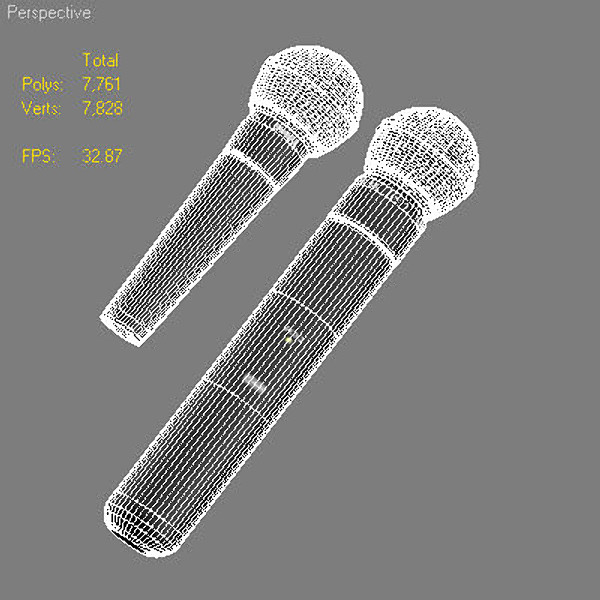 shure sm58 pgx2 wireless 3d max - SHURE SM58 & PGX2 Wireless Microphone by Dreamcaseal