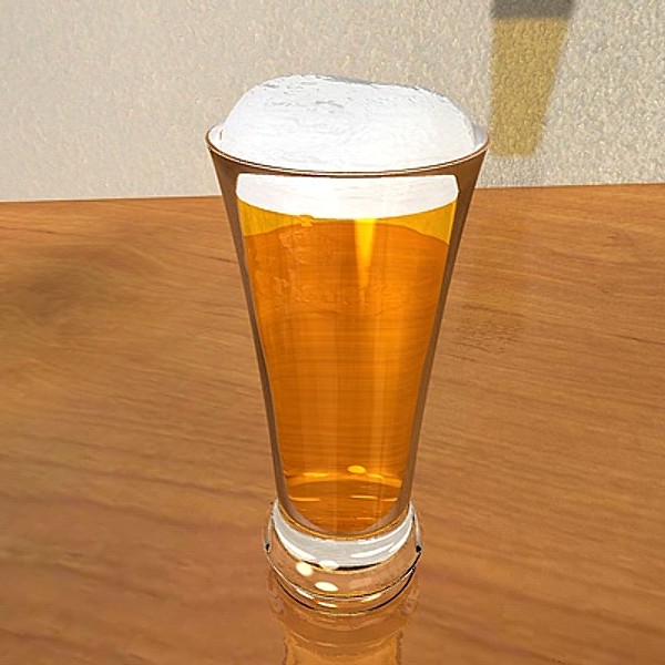 3d carlsberg beer glass model - Carlsberg Beer in Tall Glass by Whong