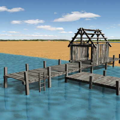 3d bridge structure - Dock_02 by bihoreanul