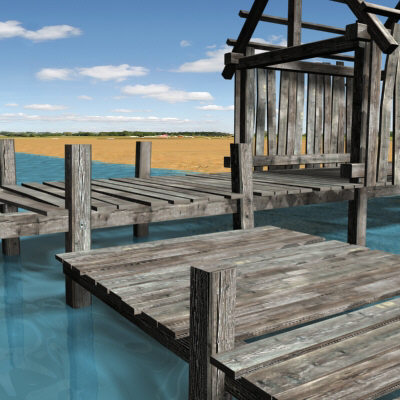 3d bridge structure - Dock_02 by bihoreanul