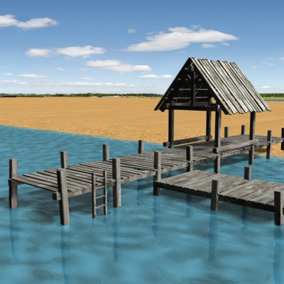 3d bridge structure - Dock_02 by bihoreanul