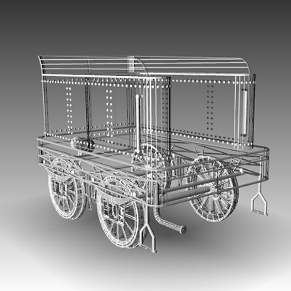 3d model norris 4-2-0 lafayette locomotive - Norris 4-2-0 (Lafayette) Engine by mostlysquare