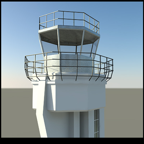 airport control tower 3d obj - Airport Control Tower by vankata