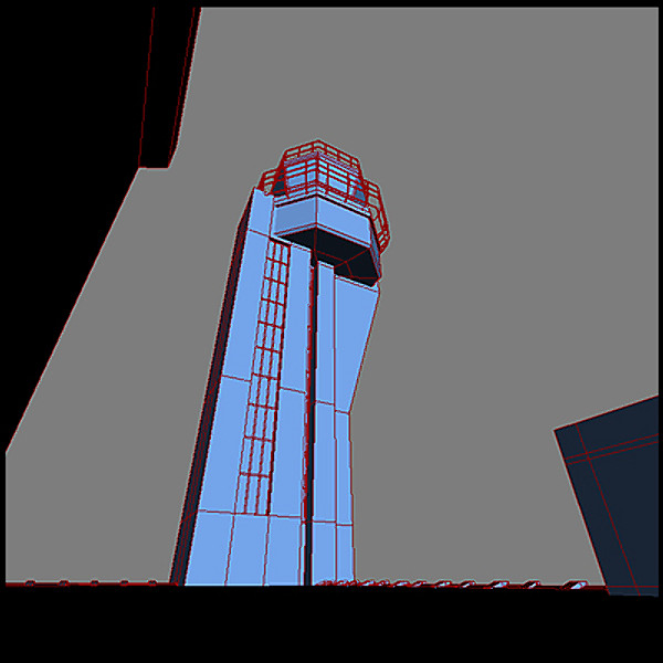 airport control tower 3d obj - Airport Control Tower by vankata
