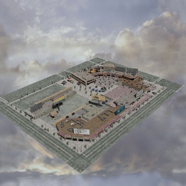3d shopping center city block - High Res Shopping Center City Block by dastolidigital