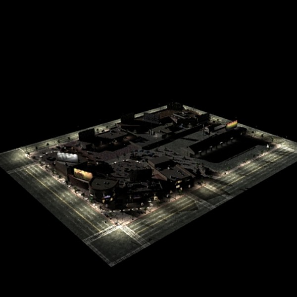 3d shopping center city block - High Res Shopping Center City Block by dastolidigital